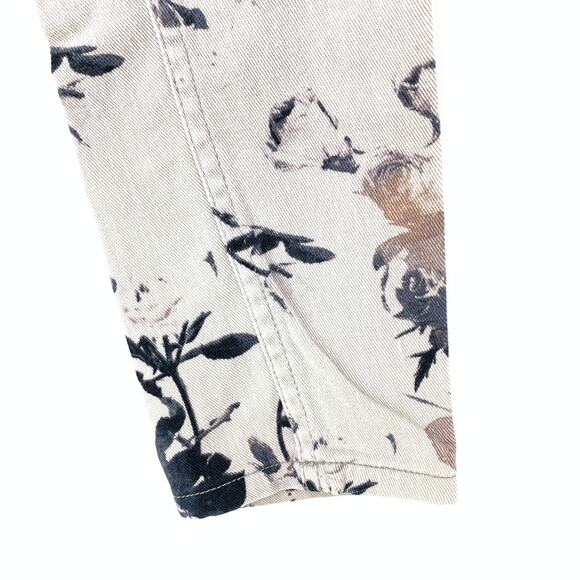 BDG High Rise Twig Ankle Jeans Womens Size 28 Muted Floral Watercolor Print - Picture 5 of 8